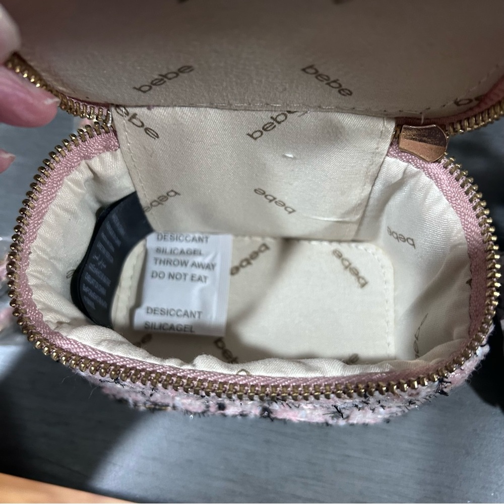 Chic Pink BeBe Vanity Tweed Crossbody Bag - Picture 5 of 5